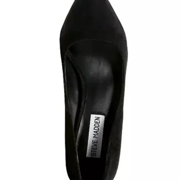 Steve Madden Daisie Pumps Suede Black - Picture 3 of 12